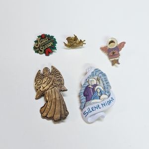 5 Religious Christmas pins